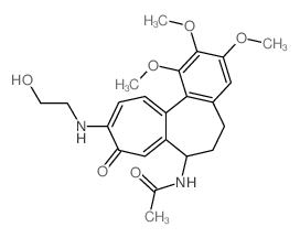 N-[10-(2-hydroxyethylamino)-1,2,3-trimethoxy-9-oxo-6,7-dihydro-5H-benzo[a]heptalen-7-yl]acetamide结构式