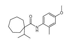 1-(isopropyl)-N-(4-methoxy-2-methylphenyl)cycloheptanecarboxamide结构式