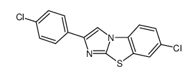 7-CHLORO-2-(4-CHLOROPHENYL)IMIDAZO[2,1-B]BENZOTHIAZOLE结构式