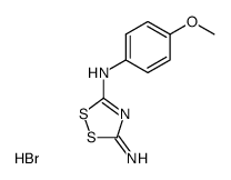 3-amino-5-(4-methoxy-anilino)-[1,2,4]dithiazolylium, bromide结构式