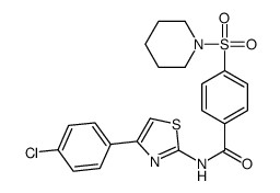 N-[4-(4-chlorophenyl)-1,3-thiazol-2-yl]-4-piperidin-1-ylsulfonylbenzamide Structure