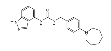 N-[4-(1-azepanyl)benzyl]-N'-(1-methyl-1H-indazol-4-yl)urea结构式