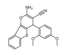 2-amino-4-(2,4-dimethoxyphenyl)-4H-[1]benzothiolo[3,2-b]pyran-3-carbonitrile结构式