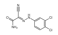 2-amino-N'-(3,4-dichlorophenyl)-2-oxoacetohydrazonoyl cyanide Structure