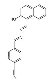 2-Hydroxynaphthalene-1-carbaldehyde-p-cyanobenzylidene-hydrazone结构式