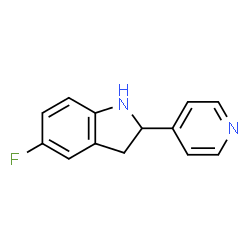 1H-Indole,5-fluoro-2,3-dihydro-2-(4-pyridinyl)-(9CI) structure