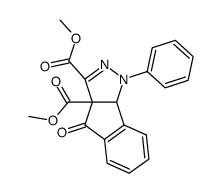 4-oxo-1-phenyl-4,8b-dihydro-1H-indeno[1,2-c]pyrazole-3,3a-dicarboxylic acid dimethyl ester结构式