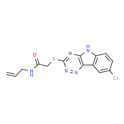 Acetamide, 2-[(8-chloro-2H-1,2,4-triazino[5,6-b]indol-3-yl)thio]-N-2-propenyl- (9CI)结构式