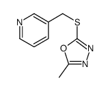 Pyridine, 3-[[(5-methyl-1,3,4-oxadiazol-2-yl)thio]methyl]- (9CI) structure