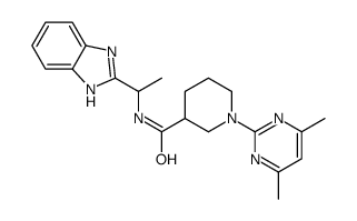 3-Piperidinecarboxamide,N-[1-(1H-benzimidazol-2-yl)ethyl]-1-(4,6-dimethyl-2-pyrimidinyl)-(9CI) picture