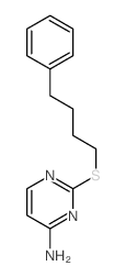 2-(4-phenylbutylsulfanyl)pyrimidin-4-amine structure