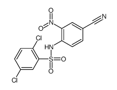 2,5-dichloro-N-(4-cyano-2-nitrophenyl)benzenesulfonamide结构式