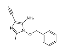 5-amino-2-methyl-1-phenylmethoxyimidazole-4-carbonitrile Structure