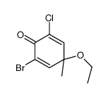 2-bromo-6-chloro-4-ethoxy-4-methylcyclohexa-2,5-dien-1-one Structure
