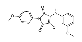 3-chloro-4-(3-methoxyanilino)-1-(4-methoxyphenyl)pyrrole-2,5-dione Structure