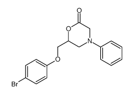 6-[(4-bromophenoxy)methyl]-4-phenylmorpholin-2-one Structure