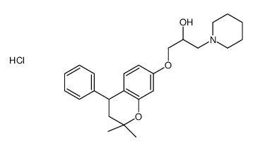 1-[(2,2-dimethyl-4-phenyl-3,4-dihydrochromen-7-yl)oxy]-3-piperidin-1-ylpropan-2-ol,hydrochloride Structure