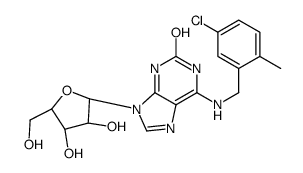 6-[(5-chloro-2-methylphenyl)methylamino]-9-[(2R,3R,4S,5R)-3,4-dihydroxy-5-(hydroxymethyl)oxolan-2-yl]-1H-purin-2-one Structure