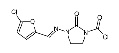 3-(5-chloro-furan-2-ylmethyleneamino)-2-oxo-imidazolidine-1-carbonyl chloride结构式