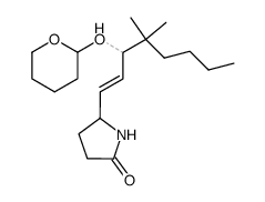 5-[(E)-4,4-Dimethyl-3-(tetrahydro-pyran-2-yloxy)-oct-1-enyl]-pyrrolidin-2-one结构式