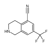 7-(trifluoromethyl)-1,2,3,4-tetrahydroisoquinoline-5-carbonitrile结构式