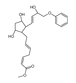 (2E,5E)-7-[(1R)-3α,5α-Dihydroxy-2β-[(E,R)-4-phenoxy-3-hydroxy-1-butenyl]cyclopentan-1α-yl]-2,5-heptadienoic acid methyl ester结构式