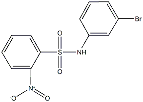 N-(3-溴苯基)-2-硝基苯磺酰胺结构式