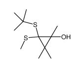 2-tert-butylsulfanyl-1,3,3-trimethyl-2-methylsulfanylcyclopropan-1-ol结构式