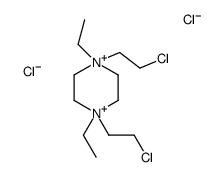 1,4-bis(2-chloroethyl)-1,4-diethylpiperazine-1,4-diium,dichloride Structure