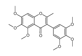 5,6,7-trimethoxy-2-methyl-3-(3,4,5-trimethoxy-phenyl)-chromen-4-one结构式
