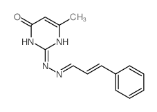 2-(亚肉桂基肼基)-4-羟基-6-甲基嘧啶结构式