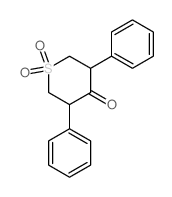 4H-Thiopyran-4-one,tetrahydro-3,5-diphenyl-, 1,1-dioxide structure