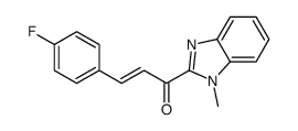 3-(4-fluorophenyl)-1-(1-methylbenzimidazol-2-yl)prop-2-en-1-one结构式