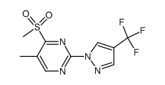 5-methyl-4-methylsulfonyl-2-(4-trifluoromethyl-1H-pyrazol-1-yl)pyrimidine结构式