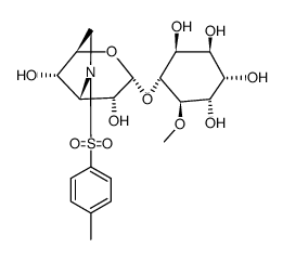 O3-methyl-O4-[3,6-(toluene-4-sulfonylazanediyl)-α-D-3,6-dideoxy-glucopyranosyl]-1D-chiro-inositol Structure