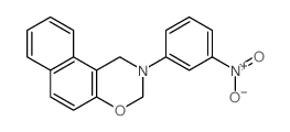2-(3-nitrophenyl)-1,3-dihydrobenzo[f][1,3]benzoxazine Structure