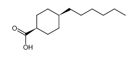 cis 4-n-hexylcyclohexanecarboxylic acid Structure