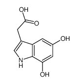 2-(5,7-dihydroxy-1H-indol-3-yl)acetic acid Structure
