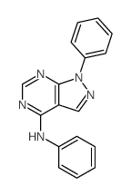 1H-Pyrazolo[3,4-d]pyrimidin-4-amine,N,1-diphenyl- Structure