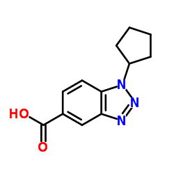 1-Cyclopentyl-1H-benzotriazole-5-carboxylic acid结构式