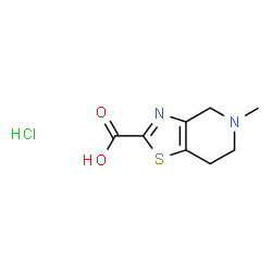 5-甲基-4H,5H,6H,7H-[1,3]噻唑并[4,5-c]吡啶-2-羧酸盐酸盐结构式