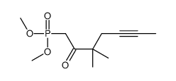 1-dimethoxyphosphoryl-3,3-dimethylhept-5-yn-2-one结构式