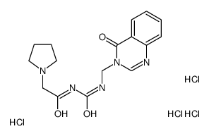 N-[(4-oxoquinazolin-3-yl)methylcarbamoyl]-2-pyrrolidin-1-ylacetamide,tetrahydrochloride结构式