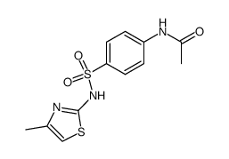 N-acetyl-sulfanilic acid-(4-methyl-thiazol-2-ylamide) Structure