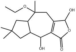 8-Ethoxy-4,4a,5,6,7,7a,8,9-octahydro-1,4-dihydroxy-6,6,8-trimethylazuleno[5,6-c]furan-3(1H)-one结构式