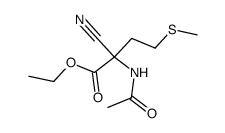 2-acetylamino-2-cyano-4-methylsulfanyl-butyric acid ethyl ester结构式