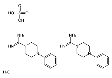 4-phenylpiperazine-1-carboximidamide,sulfuric acid,hydrate结构式