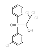 2,2,2-trichloro-1-[(3-chlorophenyl)-phenyl-phosphoryl]ethanol结构式