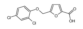 5-(2,4-DICHLORO-PHENOXYMETHYL)-FURAN-2-CARBOXYLIC ACID结构式