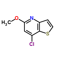 7-氯-5-甲氧基噻吩并[3,2-B]吡啶结构式